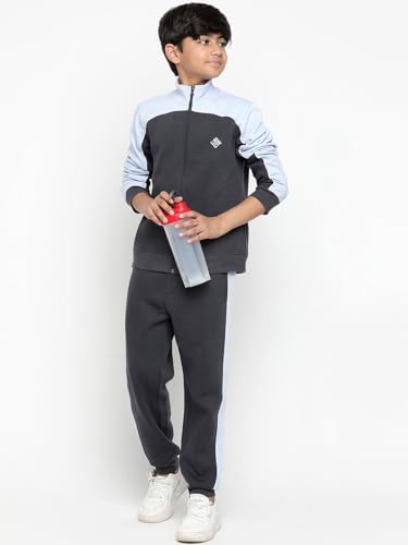 Image of Li'l Tomatoes Boys Fleece Winter Tracksuit Set | Full Sleeve Sweatshirt & Track Pant | Soft & Warm | 7-16 Years