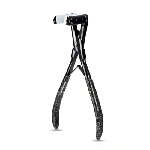 My Hair Tools Professional Tape in Hair Extensions Plier Stainless Steel Weft Extensions Tape Sealing Clamp Pliers Tool with Box Black human hair tape in extensions Styling Hair Tools