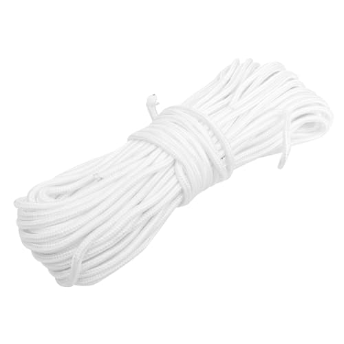 GARVALON Cuerda de Nylon Trenzada Color 6 Mm X 30 M para Tender Ropa, Cuerda de Camping Multifuncional Ligera y Resistente para Uso en Interiores y Exteriores