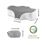 Bespilow Travel Pillow for Sleeping,Cervical Neck Support Pillow for Neck Pain Relief,Lightweight Ergonomic Memory Foam Camping Pillow,Portable Contour Pillows w/Travel Storage Bag,Cooling Cover - Image 2