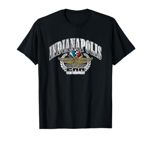 Indy 500 Indianapolis Motor Speedway Vintage Distressed Logo Camiseta