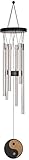 StealStreet SS-G-31022, Wind Chime Oriental Charm Ying Yang Hanging Garden Porch Decoration