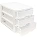 Plastic Forte - Cajonera sobremesa Blanca 3 cajones 26,8 x 27 x 35,5 cm