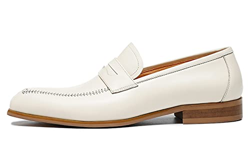 Santimon Men's Loafers Slip-ons Leather Formal Dress Walking Shoes Fashion Casual Penny Loafers for Men2