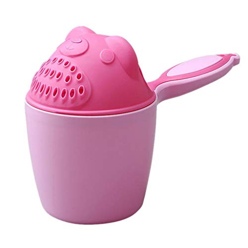 Image of Digood Waterfall Rinser Shampoo Cup with Animal Handle for Kids (6 Months - 6 Years), Pink
