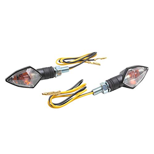 CLIGNOTANT UNIVERSEL REPLAY MINI DIAMANT A AMPOULE ORANGE (NORME E13-2D9) TRANSPARENT-NOIR (PAIRE) -HOMOLOGUE CE-