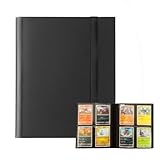 スポーツカードの収納ファイル PP套 ポータブルファスナーカードコレクション カードファイル トレカ バインダー カードケース スリーブ対応 ゲーム (黒です, 4ポケット160枚収納)