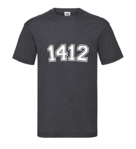 T-shirt pour homme gris foncé en taille XXXL coupe classique confortable