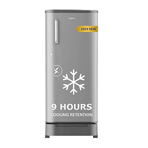 Whirlpool 184 L 4 Star Inverter Direct-Cool Single Door Refrigerator (205 WDE ROY 4S Inv MAGNUM STEEL-Z, Grey, Base Stand with Drawer, 2023 Model)