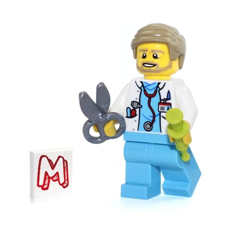LEGO City Hospital Minifigure - Doctor (with Printed Stethoscope, Syringe and Scissors) 60204