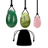 MUMAMCY 3/4pcs Yoni Egg Set Natural Jade Eggs Rose Quartz Massage Ball for Women Kegel Exercise (Mixed Egg 03)