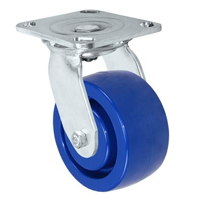 CasterHQ - 4" Stainless Swivel Caster - Solid Polyurethane Wheel - 800 lbs Capacity