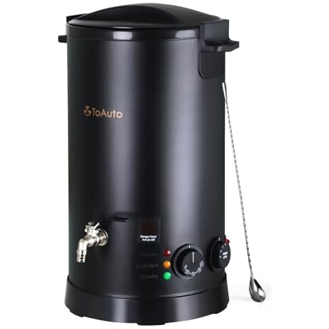 TOAUTO 20Lbs Wax Melter for Candle Making - Candle Wax Melting Pot with Three Power Adjustment 60 to 100 Degrees Temp Setting for Soy Wax Business Candle Making(Black) Cover