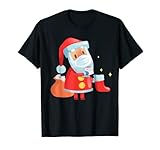 Weihnachtsmann mit Mundschutz und Toilettenpapier Witzig Weihnachten 2020 T-Shirt