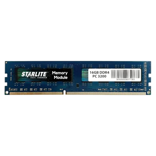 Image of STARLITE 16GB DDR4 RAM for Desktop | 3200MHz Long DIMM | CL22 | 240-Pin | PC4-25600 High-Performance Desktop Memory Module