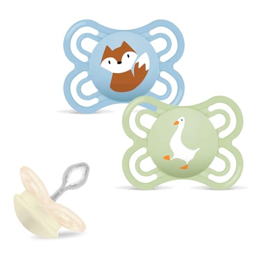 mam Perfect silicona Chupete 0-6 meses, juedo de 2, estuche de esterilización y transporte mam Perfect silicona Chupete 0-6 meses, juedo de 2, estuche de esterilización y transporte