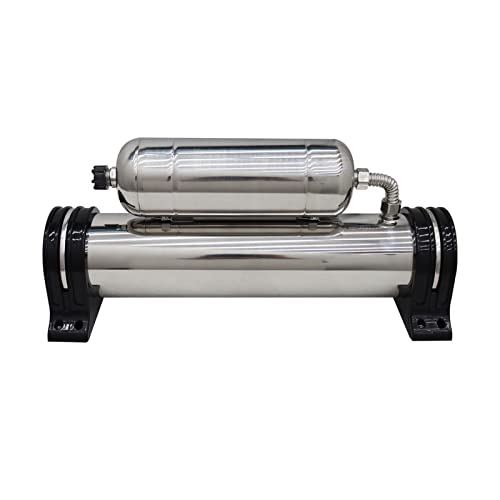 LGXEnzhuo Vertical Stainless Steel Filter Vertical Stainless Steel Household Water Filter 0.01?m Filtration Accuracy Vertical Double Filter 1000L/H 1/2inch Pipe Interface