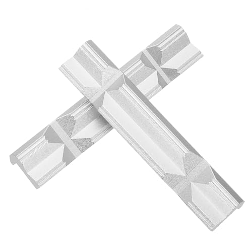 sourcing map 6" Aluminum Vise Jaws with Magnetic V-Type Soft Rubber Pads Covers Durable Multi-Purpose Vises Protector Kit for Holding Wood Plastic Tube Plumbing Silver