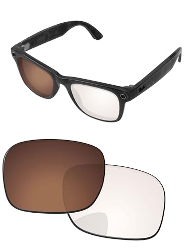 Image of Replacement Lenses for Ray-Ban Meta Wayfarer RW4006 & RW4012 50mm AI Glasses - Photochromic, Anti Blue Light Lens