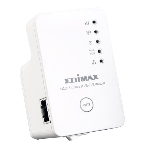 Edimax EW-7438RPn V2 300Mbps 802.11/b/g/n Universal Wi-Fi Range Extender, Repeater, Wireless Bridge, Access Point, Wall Plug design, Smart LED Signal Indicator, Easy iQSetup by Smartphone, No CD Required