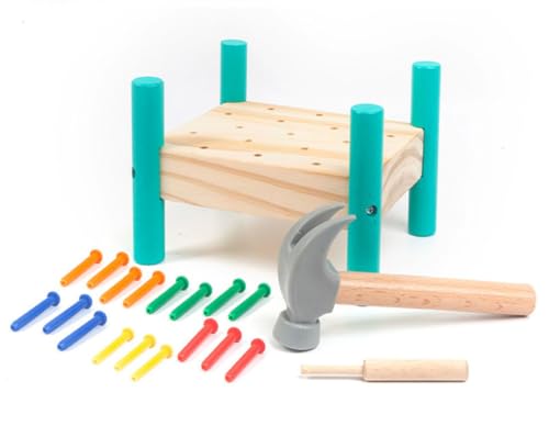 Banc à clous en bois Montessori pour canaliser l'énergie et stimuler la patience