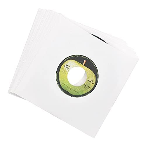 20 Pack Professional 7 Inch Vinyl Record Inner Sleeves – Anti-Static Acid-Free Kraft Paper Protection Covers for 45 RPM Records