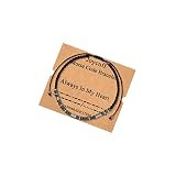 Always in My Heart Morse Code Bracelets for Women Men Sympathy Memorial Gifts for Mom Aunt Sister Da
