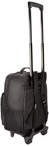 Rockland Double Handle Rolling Backpack, Black, 17-Inch #TOP4