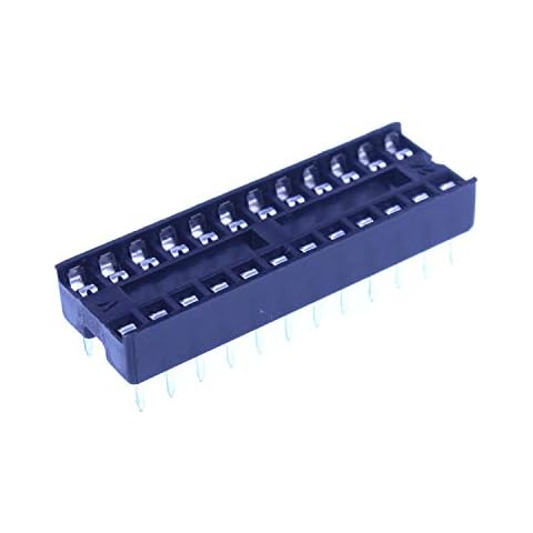 HUABAN 20 Stück DIP-24 DIP24 Flacher Stiftabstand 2,54 mm Breite 10 mm IC-Testbuchsenadapter-Löttyp Cover