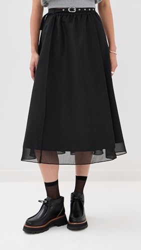 3.1 Phillip Lim Women's Belted Midi Skirt with Chiffon Hem2