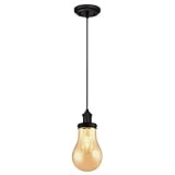 lamparas de techo lagrimas de cristal Bombilla no incluida Westinghouse One-Light Indoor Pendant Techo en Forma de Lágrima, Lámpara colgante en níquel cepillado + Bombilla LED