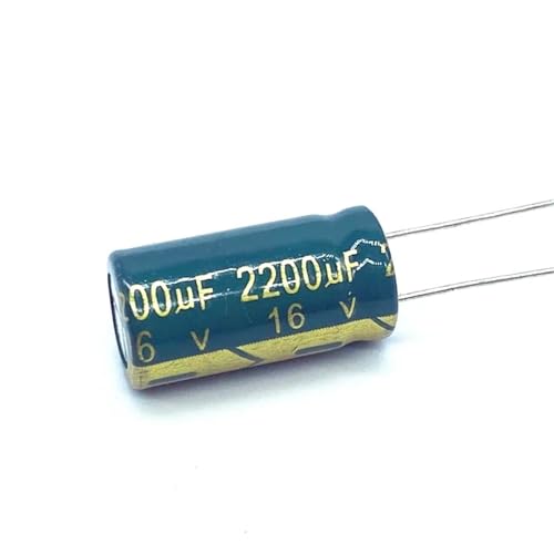 Condensateur 2200uF 16V radial 10x20mm haute température pour réparations électroniques