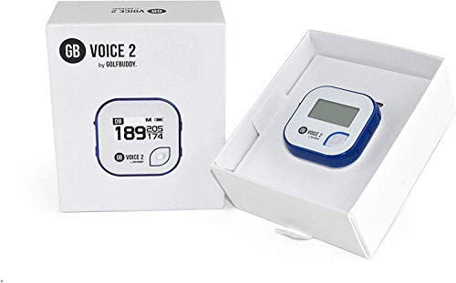 Golf Buddy Voice 2 Golf Rangefinder Talking Golf GPS Devices for Hat, Golf Distance Range Finder for Golfers, 14 Hours Battery Life, Water Resistant, Golf Accessories for Men and Women, White/Blue - Thumbnail 3