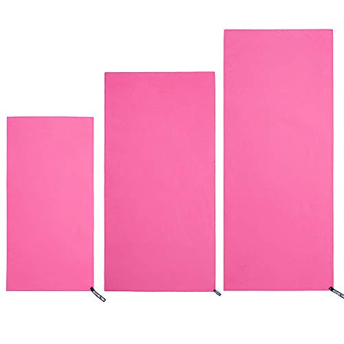 Andoer Toalha esportiva de microfibra de 3 peças de secagem rápida leve e leve portátil para acampam