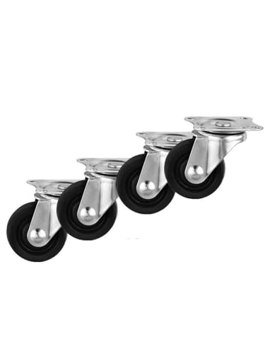 Roue silencieuse noire de 5cm idéale pour vos projets de mobilier DIY