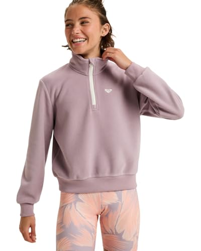 Roxy Waves of Warmth Half Zip - Sport Jumper for Women - Sudadera Deportiva - Mujer - Morado.