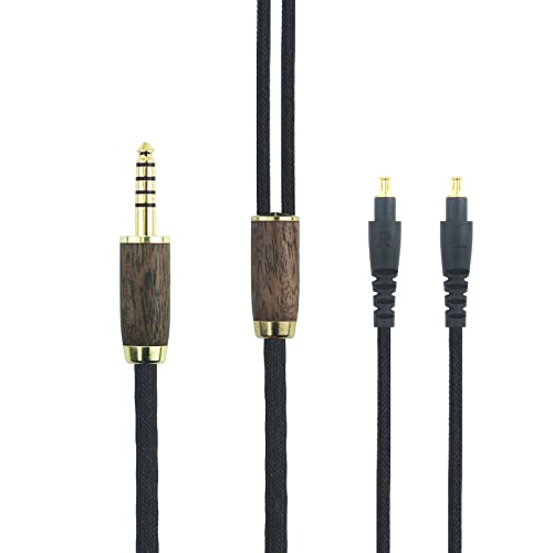 Câble symétrique 4,4 mm en bois de noyer pour casque Audio-Technica nomade