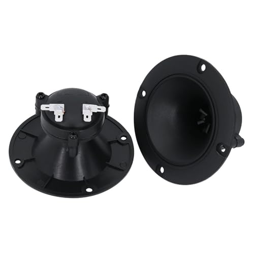Qsvbeeqj 4Inch Round Horn Tweeters 96mm Piezo Ceramic Ultrasonics Speaker Tweeters 1Set 98mm