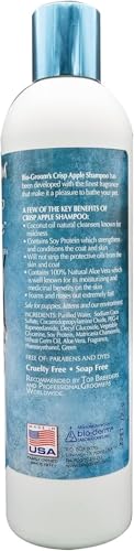 Image of Bio-Groom Crisp Apple Dog Shampoo - Natural Scent Pet Shampoo, Aloe Vera, Chamomile, Cat & Dog Bathing Supplies, Puppy Wash, Cruelty-Free, Made in USA, Quick Rinse Cat Shampoo - 12 fl oz 1-Pack