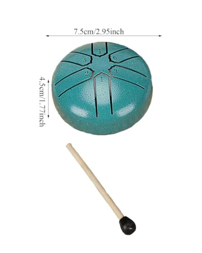 Tambor de lengua de acero mini 3 pulgadas 6 notas miniatura 3
