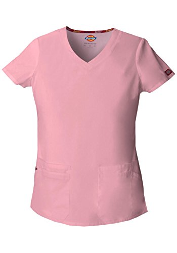 Image of Dickies Women's Jr. Fit V-Neck Scrub Top Multiple Patch Pockets