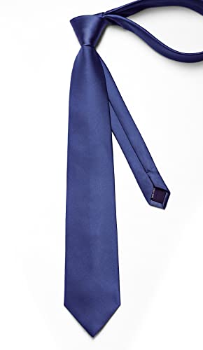 Image of Enlision Mens Ties Solid Color Satin Necktie Ties for men Handkerchief Cufflinks Pocket Squares for Wedding