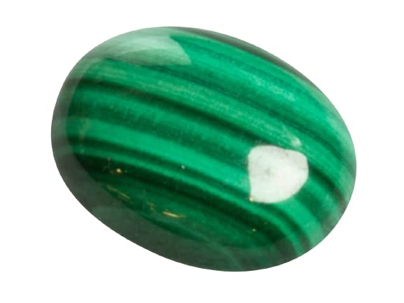 BHOORATNA 5.75 Carat Lab Certified Natural Oval Malachite Loose Gemstone Dana Firang Green Gemstone for Men & Women
