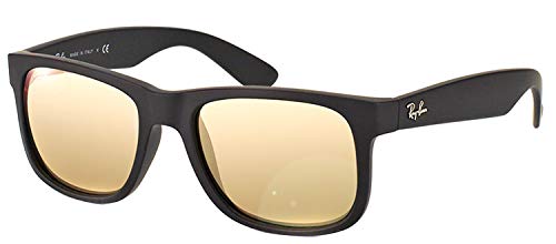 Ray-Ban RB4165 Justin Color Mix 622/5A Unisex Sonnenbrille, Gummi, schwarz, 51