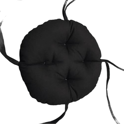 MCOSU Set of 2/4 Stools Chairs Cushions Round with Ties 13/15/17/19inch Non-Slip Chair Pads for Dining Kitchen Garden Patio Indoor Outdoor Round Thick Seat Cushion(E10,1PC 17 * 2IN)