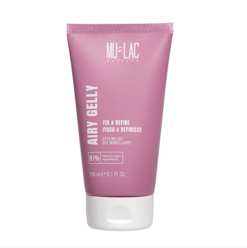 MULAC Airy Gelly - Gel para modelar el cabello, peinado perfecto, antiencrespamiento, define y protege el peinado de la humedad, da volumen sin endurecer ni apelmazar el cabello.