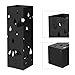 SONGMICS Umbrella Stand, Umbrella Holder for Entryway, with a Detachable Water Drip Tray, 4 Hooks, Steel Square Organizer Freestanding, for Canes Walking Sticks, Black ULUC49B