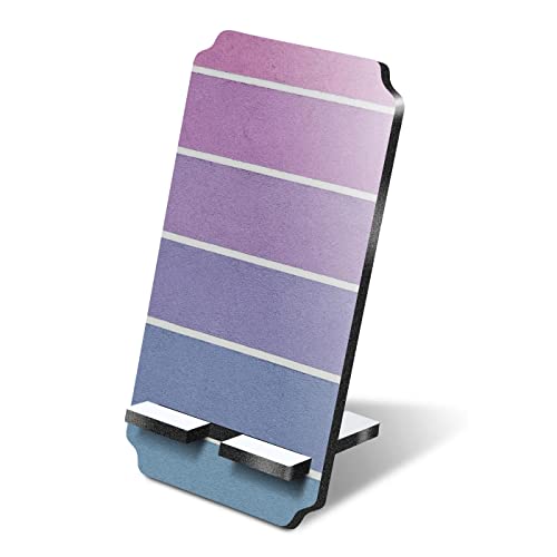 Destination Vinyl Ltd 1 x 5mm MDF Mobile Phone Stand - Blue Purple Colour Chart Art Wooden Stand Holder for Mobile Phone, Smartphone #44386