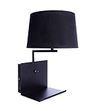 Wandleuchte, Tulsa, Schwarz