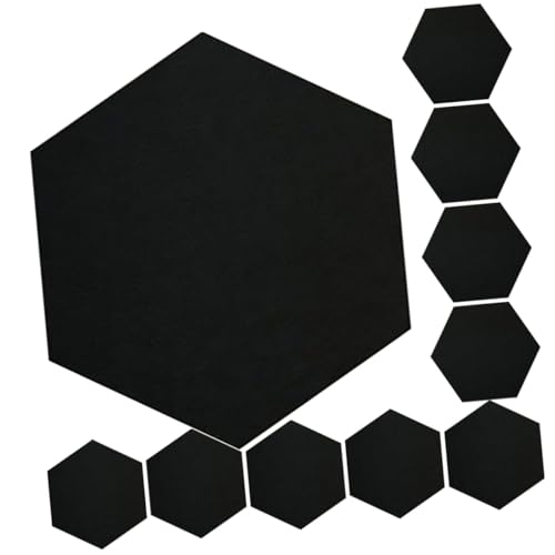 NIYANGLE 12 Stück Teiliges Hexagon Filz Pinnwand Selbstklebend Schalldämmende Wandpaneele aus Dickem Filz Multifunktionale Memo Akustiktafeln für Büro Zuhause und Ktv-deko